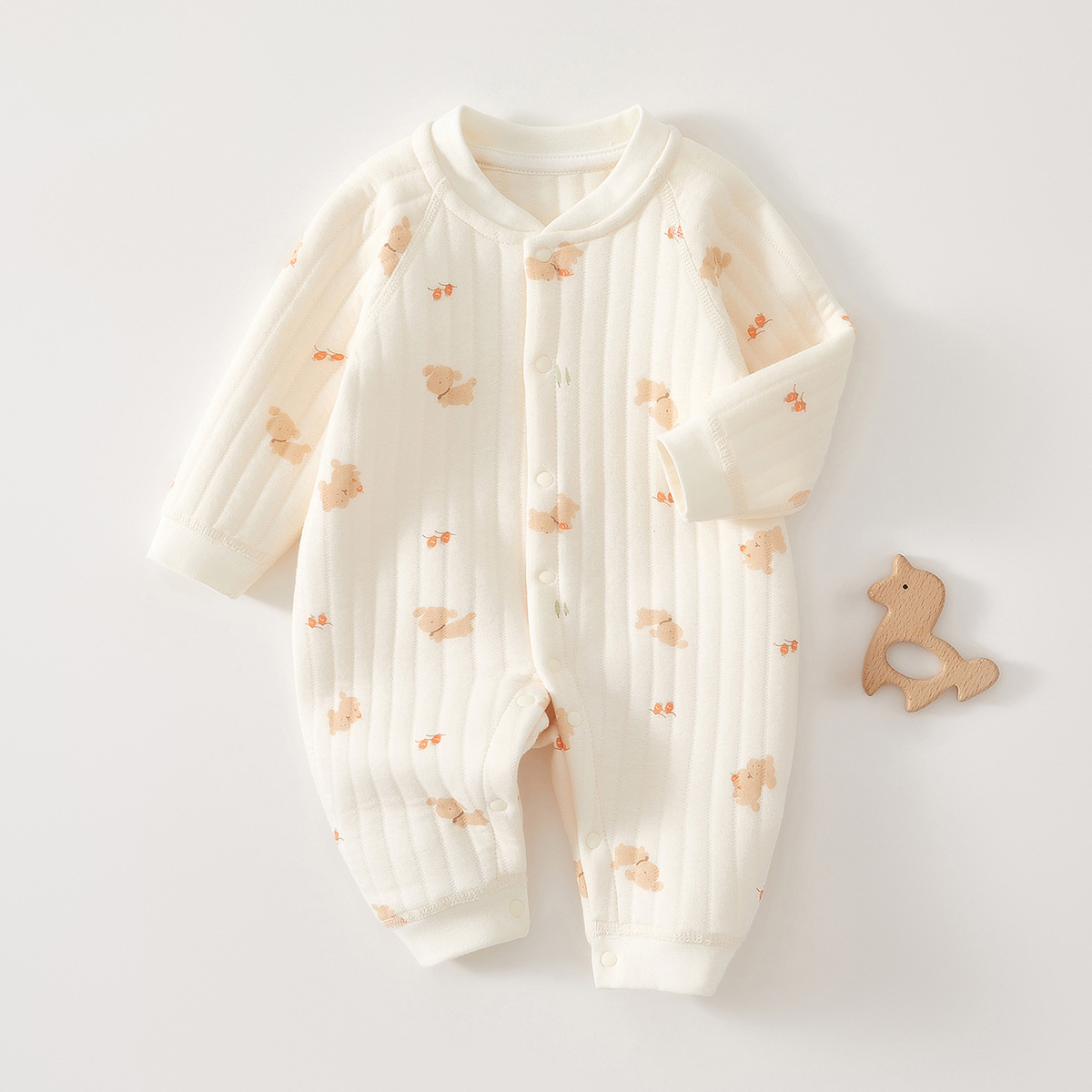Baby Newborn Animal Bear Warm Romper