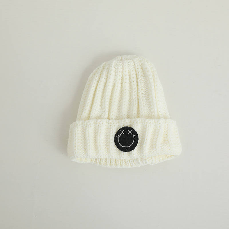 Baby Toddler Cute Smiley Solid Color Knit Hat