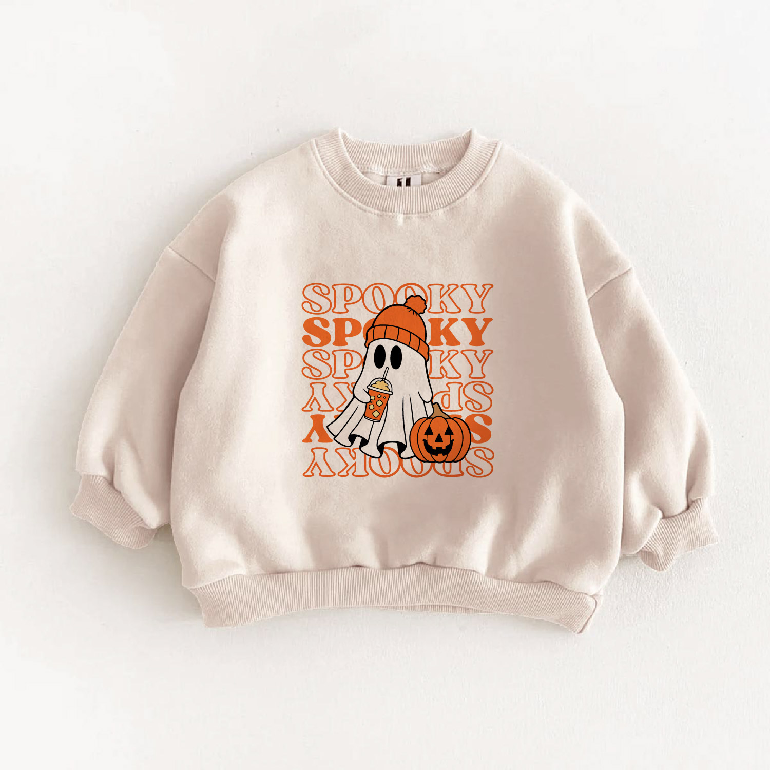 SPOOKY Baby & Kids Ghost Pumpkin Sweatshirt