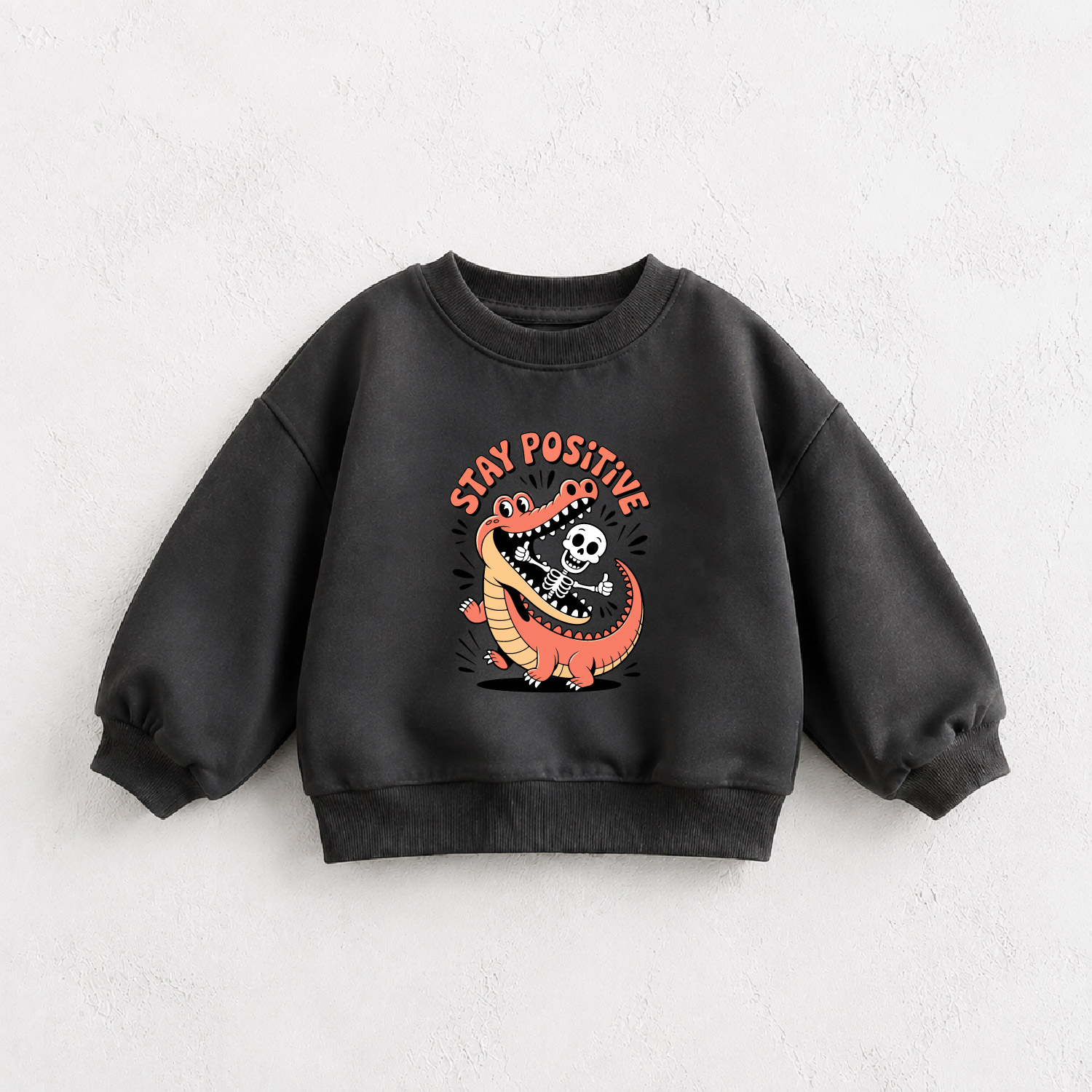 STAY POSITIVE Baby & Kids Dinosaur Skull Sweatshirt