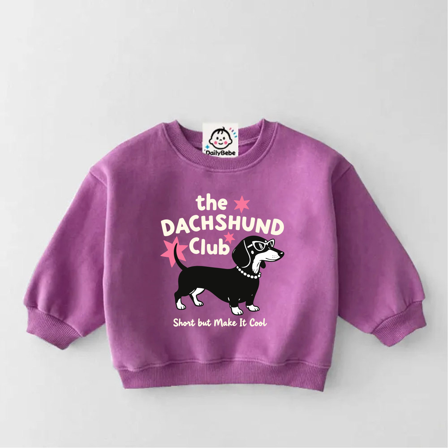 THE DACHSHUND CLUB Baby Toddler Sunglasses Dog Sweatshirt
