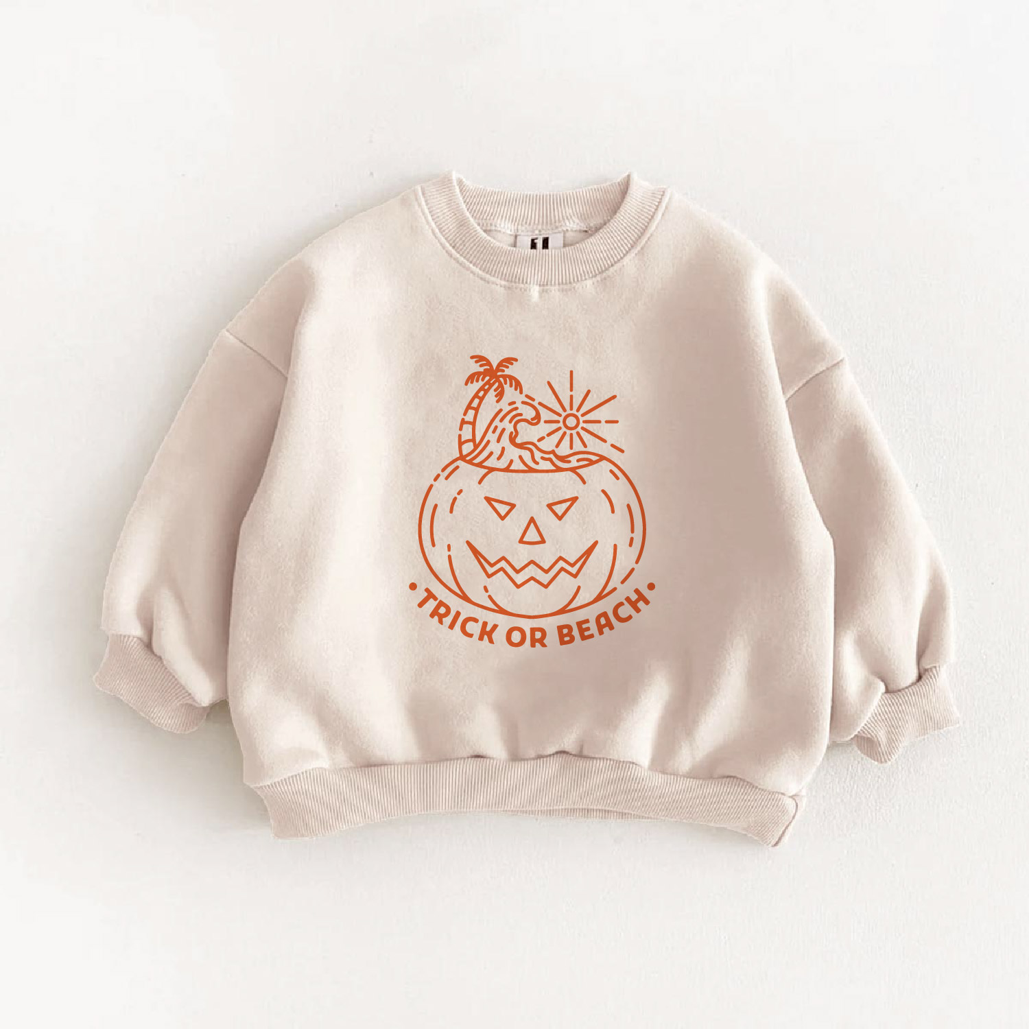 TRICK OR BEACH Baby & Kids Pumpkin Sweatshirt