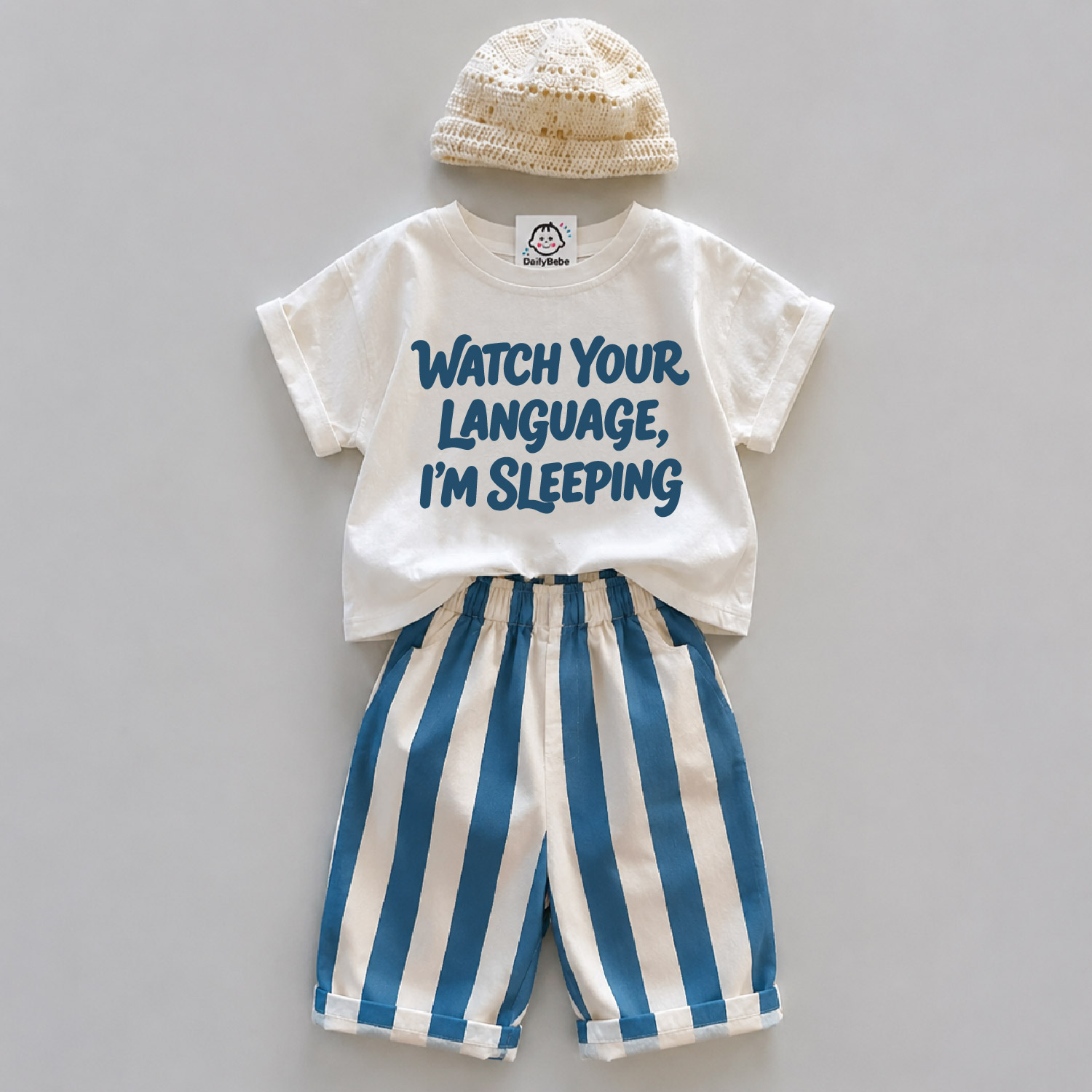 WATCH YOUR LANGUAGE I'M SLEEPING Baby Toddler 2-Piece Set