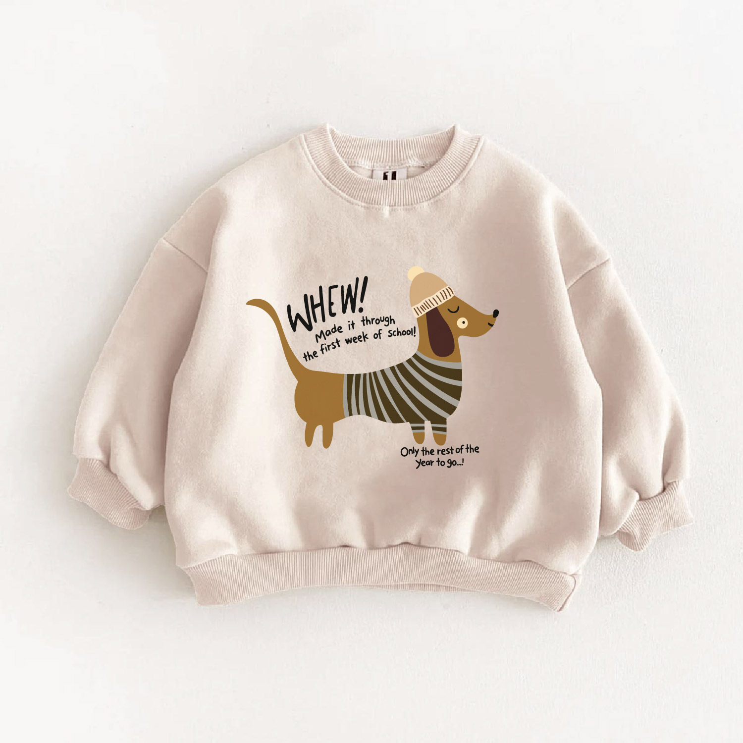WHEW Baby Toddler Striped Dog Sweatshirt