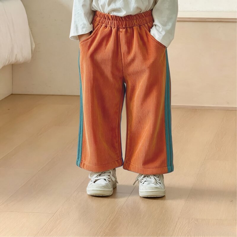 Baby and Kids Twill-Panel Corduroy Pants