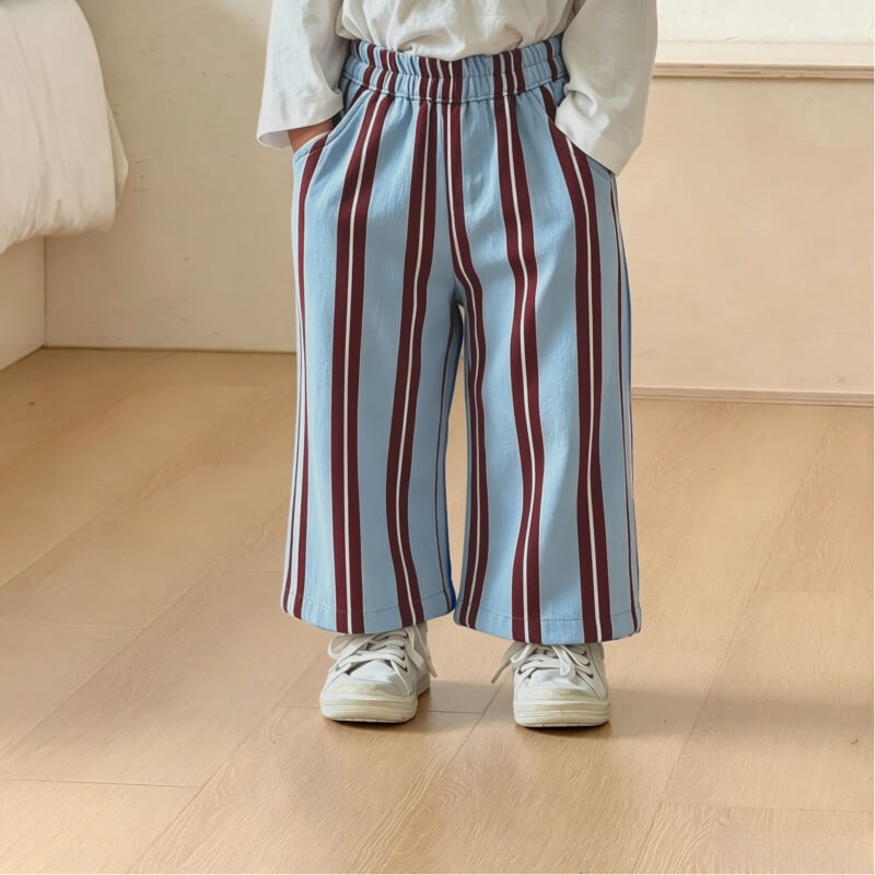 Baby & Kids Striped Printed Pants