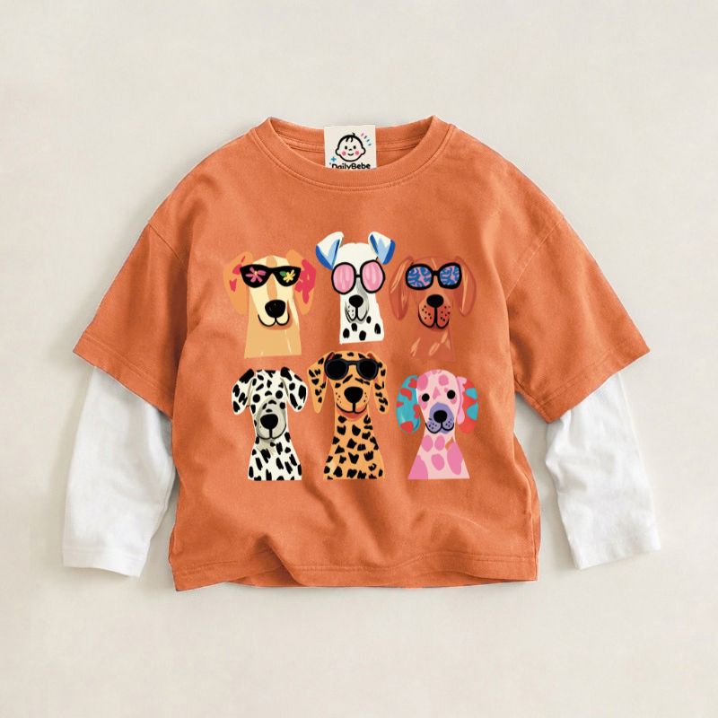 Baby & Kids' Dog-Print Two-Piece-Style T-Shirts
