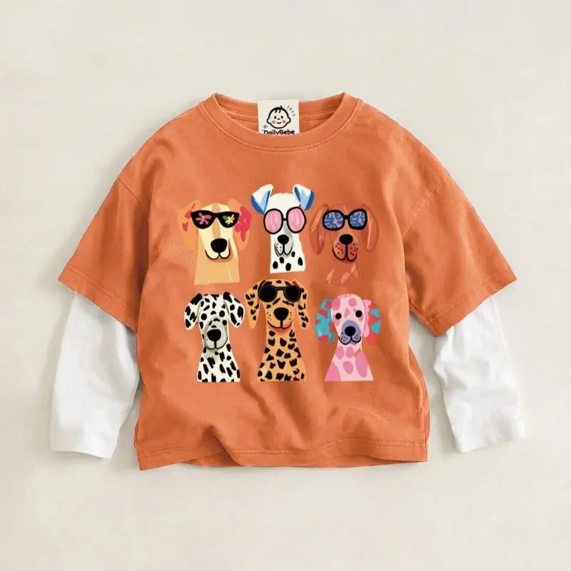 Baby & Kids' Dog-Print Two-Piece-Style T-Shirts
