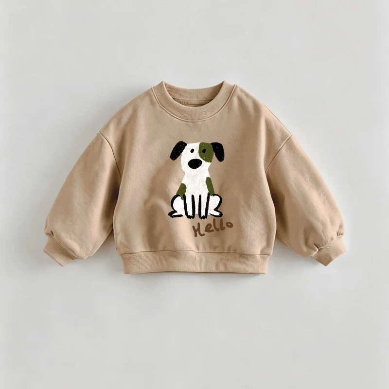 Hello Cartoon Dog Baby & Toddler Sweatshirt