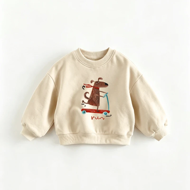 KIDS CARTOON DOG SCOOTER & Toddler Dog Sweatshirt
