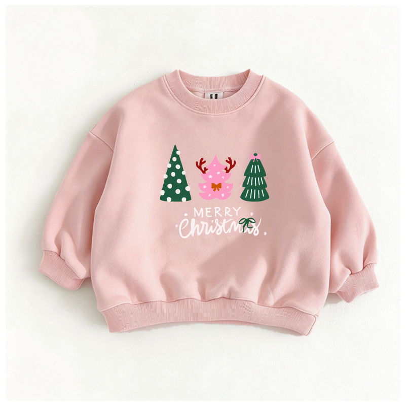 Baby Toddler Merry Christmas trees  Sweatshirt
