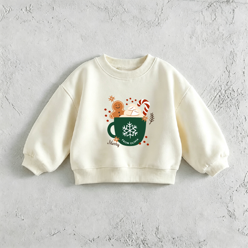 Baby & Toddler Gingerbread Coffee Merry Christmas Kids Sweatshirt