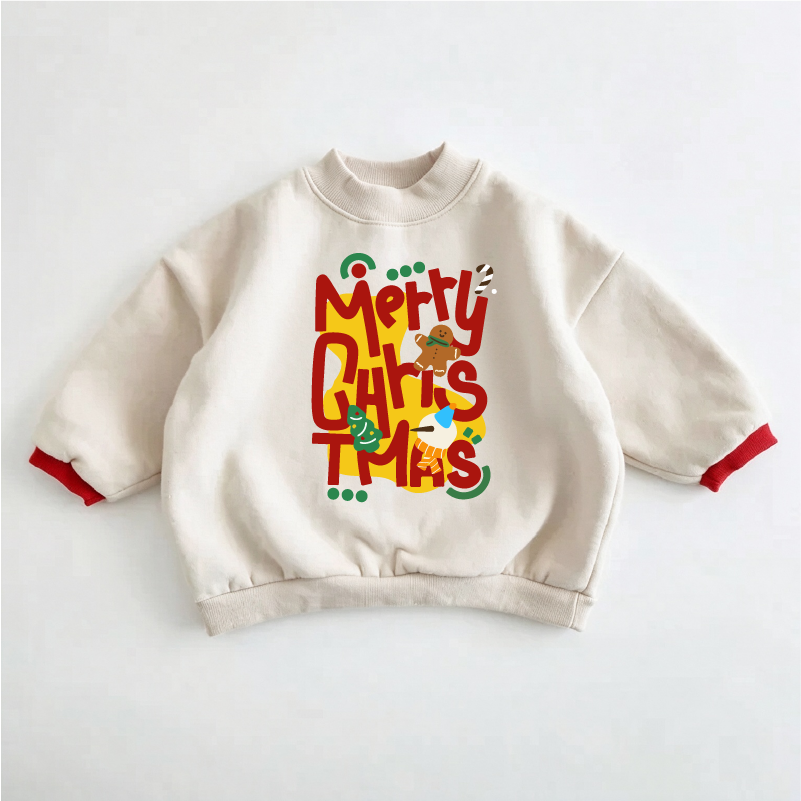 Baby Toddler Merry Christmas Snow pattern Sweatshirt