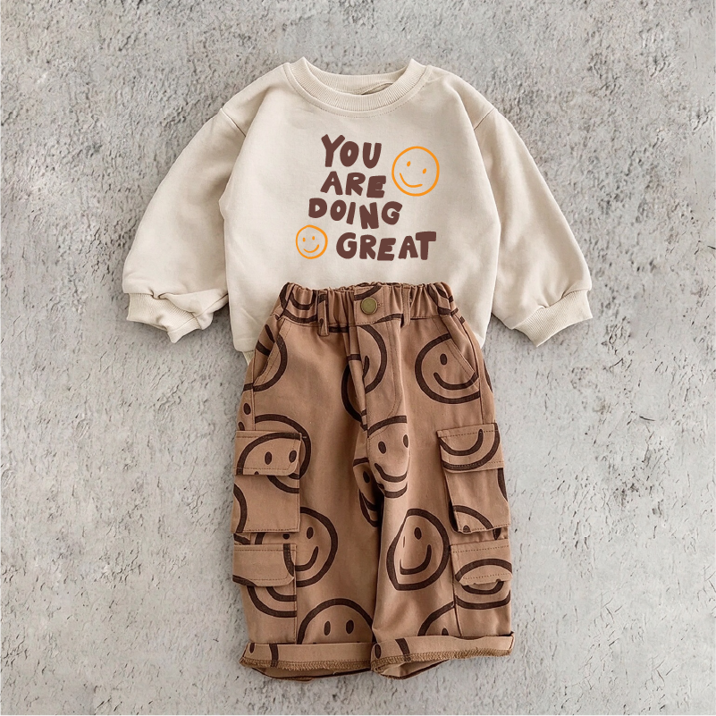 YOU ARE DOING GREAT Baby & Kid Sweatshirt 2-Piece Set