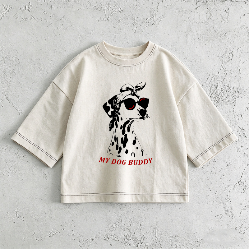 MY DOG BUDDY Baby & Kids Big cool dog Print T-Shirt (6M-12Y)