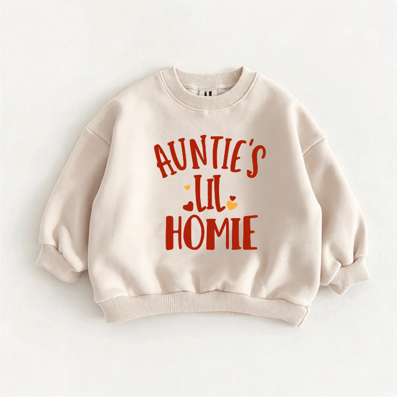 Auntie's Lil Homie  Baby & Kids Print Sweatshirt