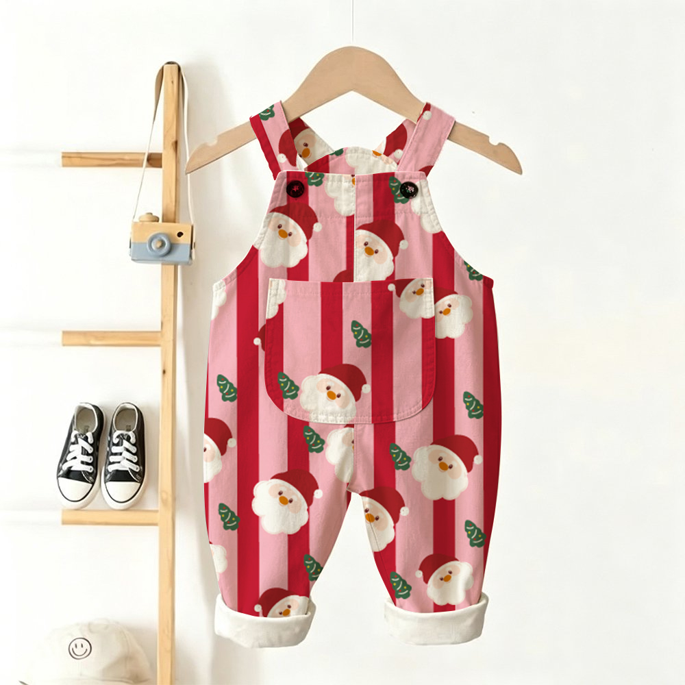 Baby Toddler SANTA Christmas Overalls
