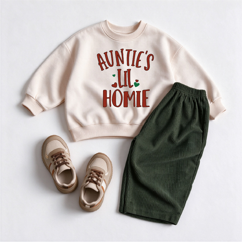 Auntie's Lil Homie Baby & Kids Sweatshirt and Pants 2-piece Set 