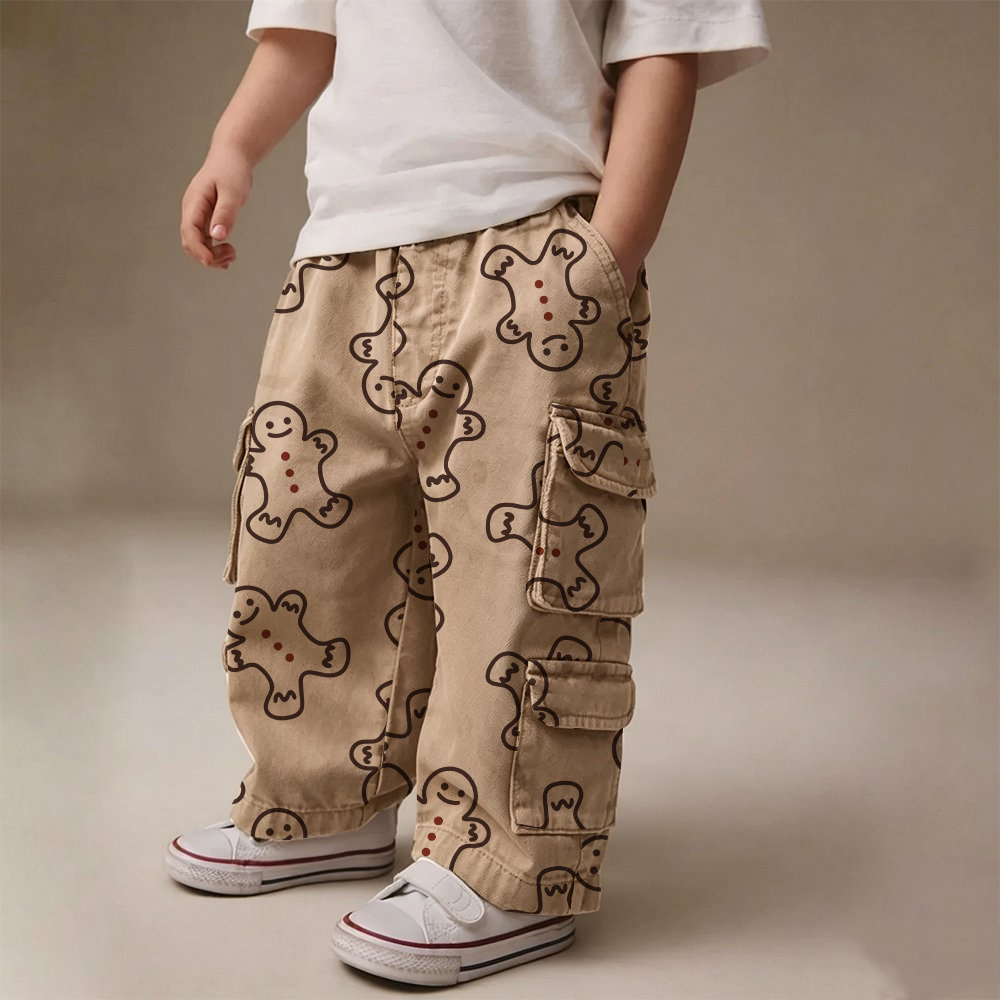 ]aby & Kids Cute Gingerbread Man Pockets Pants