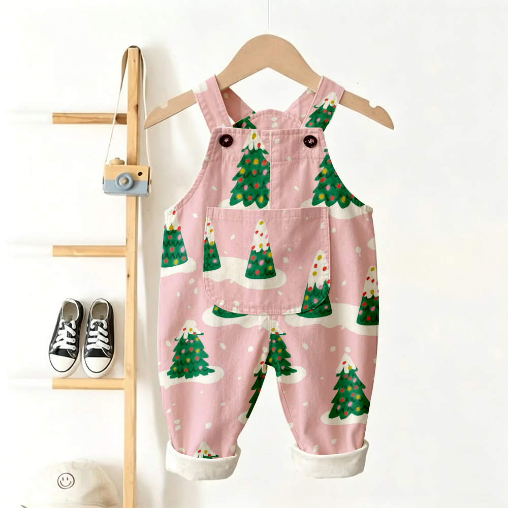 Baby Toddler Trees Pattern Overalls