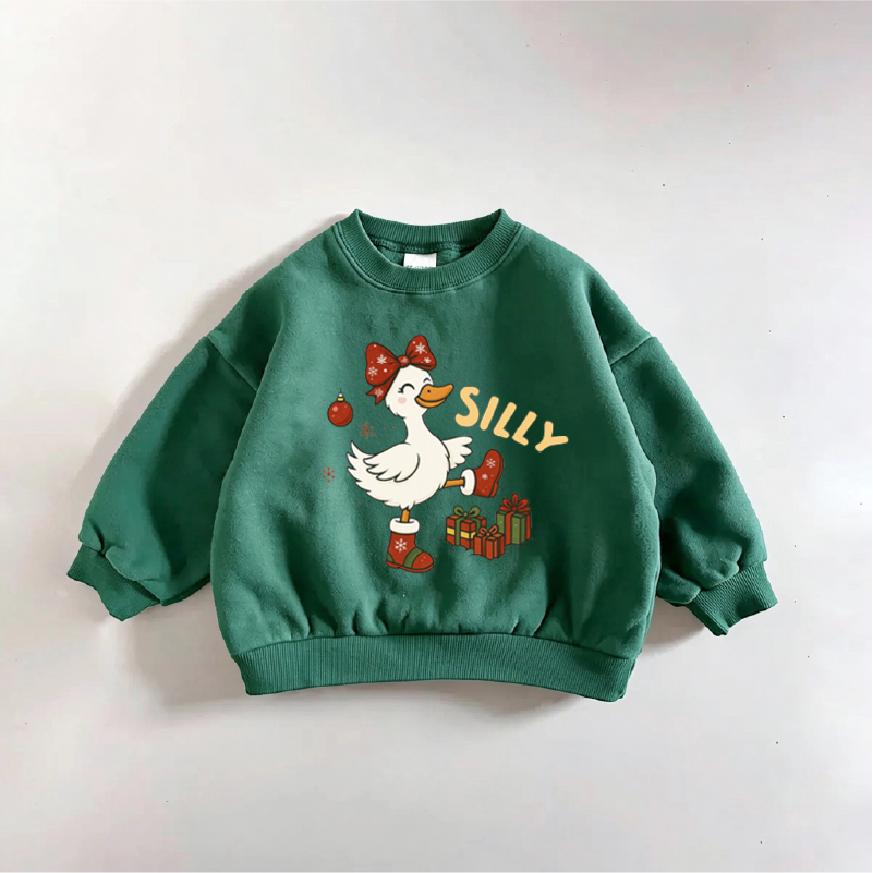 Silly Christmas Duck Baby & Kids Sweatshirt