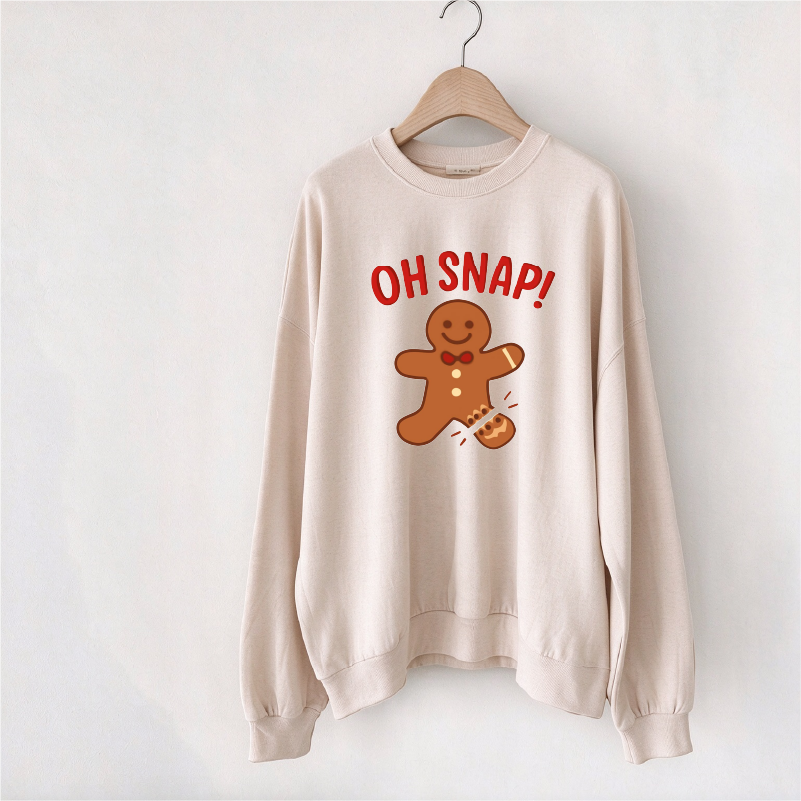 Oh Snap Gingerbread Man Family Christmas Sweatshirt