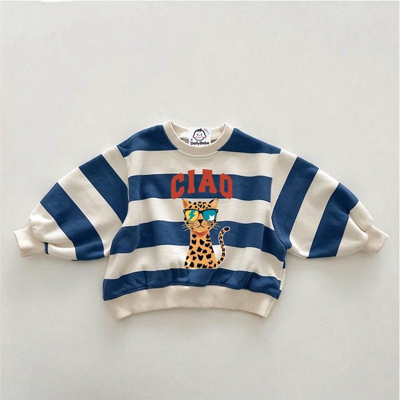 CIAO Baby & Kids Cat striped Sweatshirt