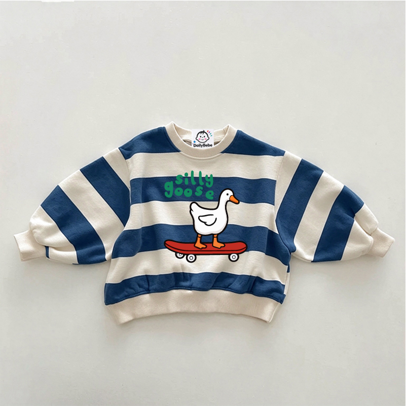 Baby & Kids SILLY GOOSE SKATEBOARD striped Sweatshirt