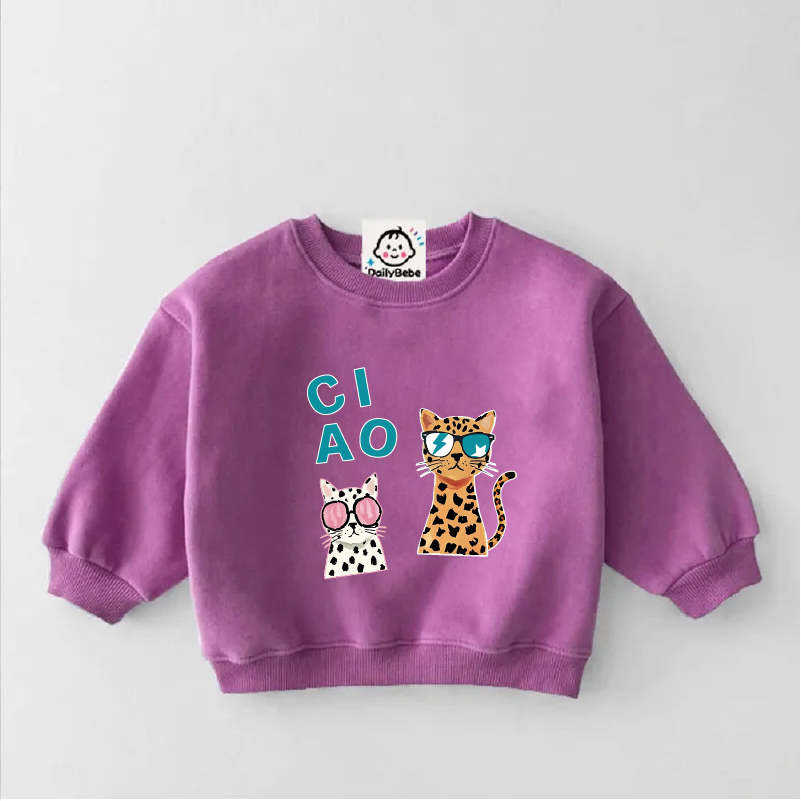 CIAO Baby & Kids Two Cat Sweatshirt