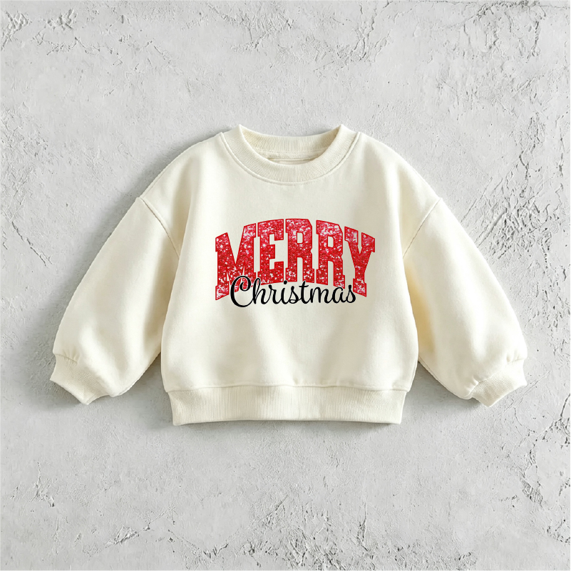 DailyBebe Baby & Kids Merry Christmas Letter Print Sweatshirt