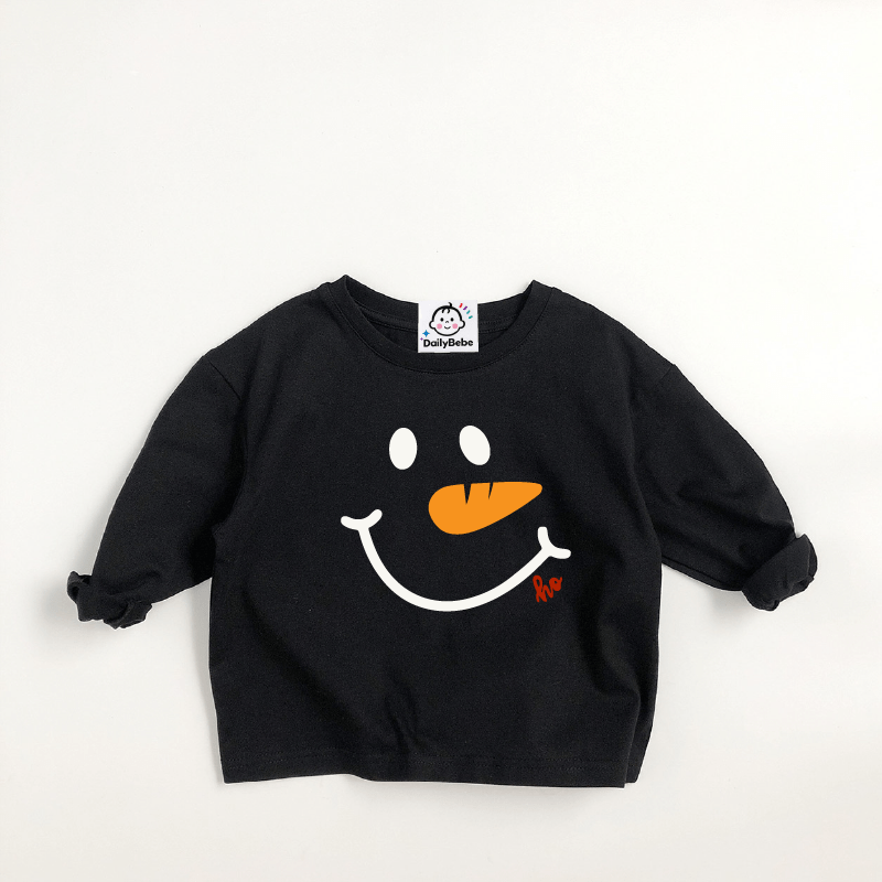 DailyBebe Baby & Kids Snowman Face Long-Sleeve T-shirt