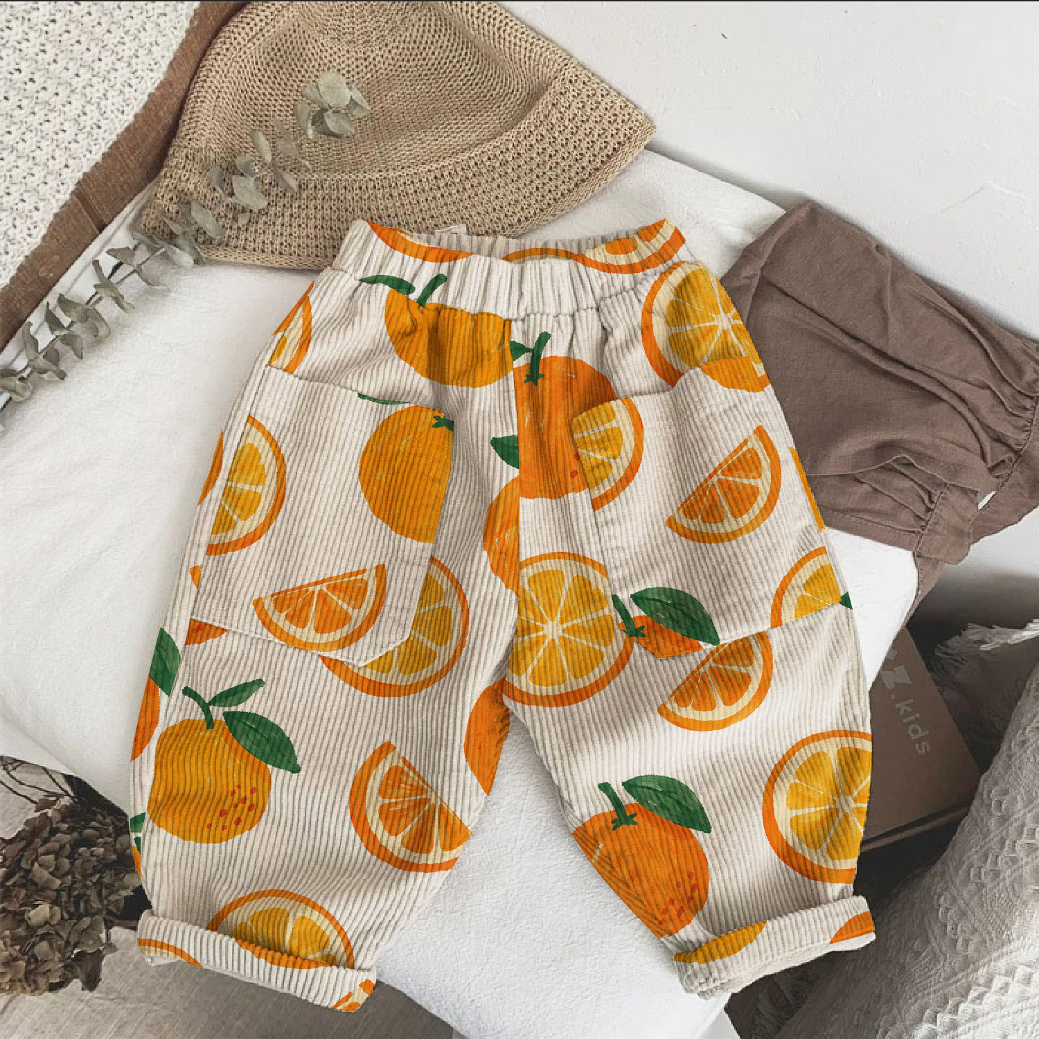 Baby & Kids Orange Corduroy Pants