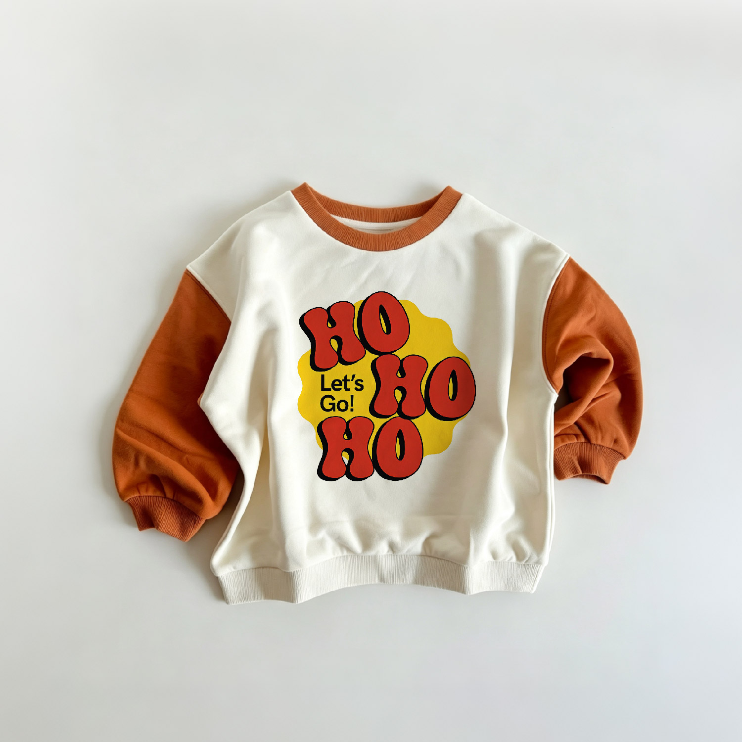 HOHOHO Baby & Kids Color Blocking ​​Sleeves Sweatshirt