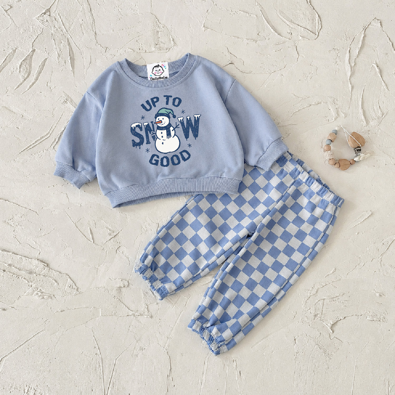 DailyBebe UP TO SNOW GOOD Baby Checkerboard 2-Piece Set