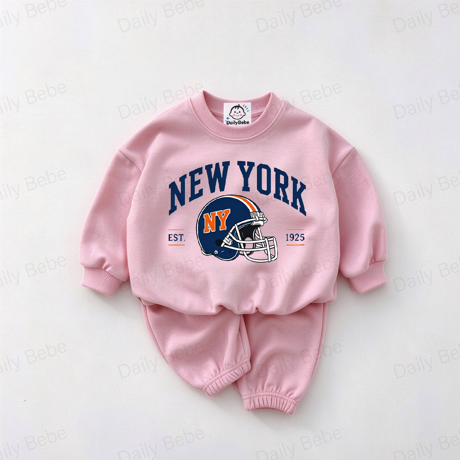 DailyBebe NEW YORK Baby Toddler Football Pattern 2-Piece Set