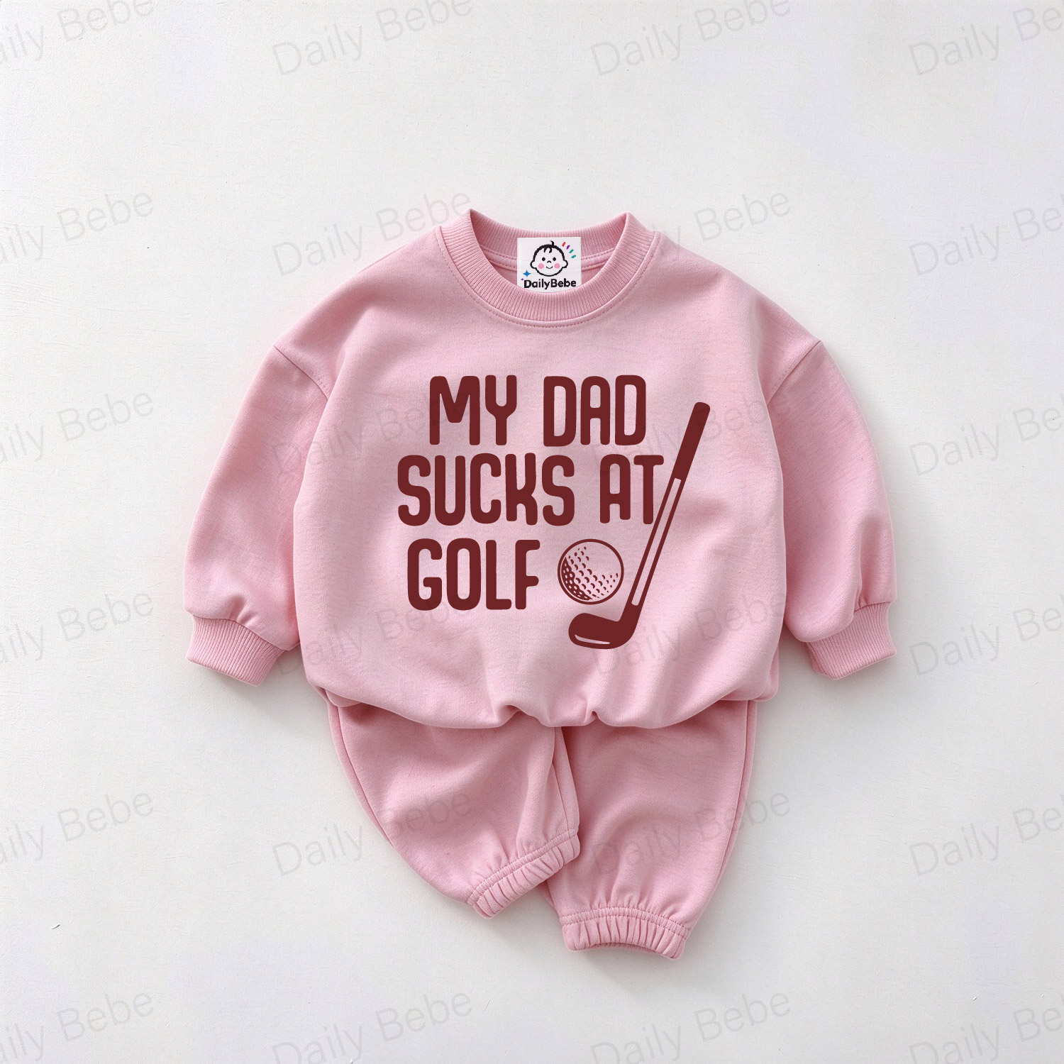DailyBebe MY DAD SUCKS AT GOLF Baby Toddler 2-Piece Set