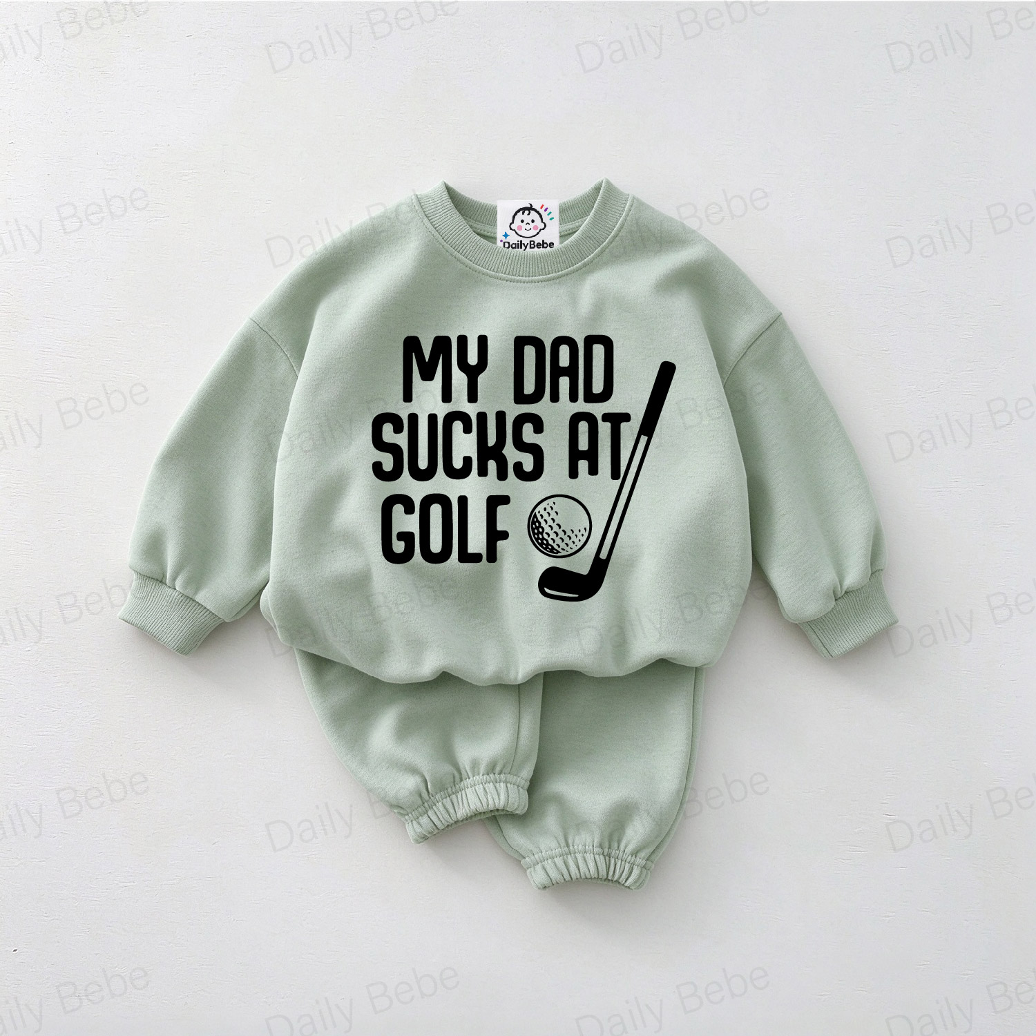 DailyBebe MY DAD SUCKS AT GOLF Baby Toddler 2-Piece Set