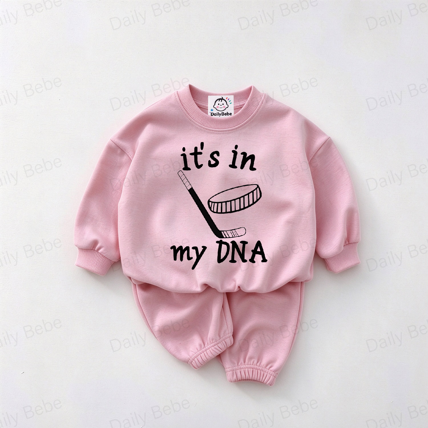 DailyBebe IT'S IN MY DNA Baby Toddler Puck Pattern 2-Piece Set