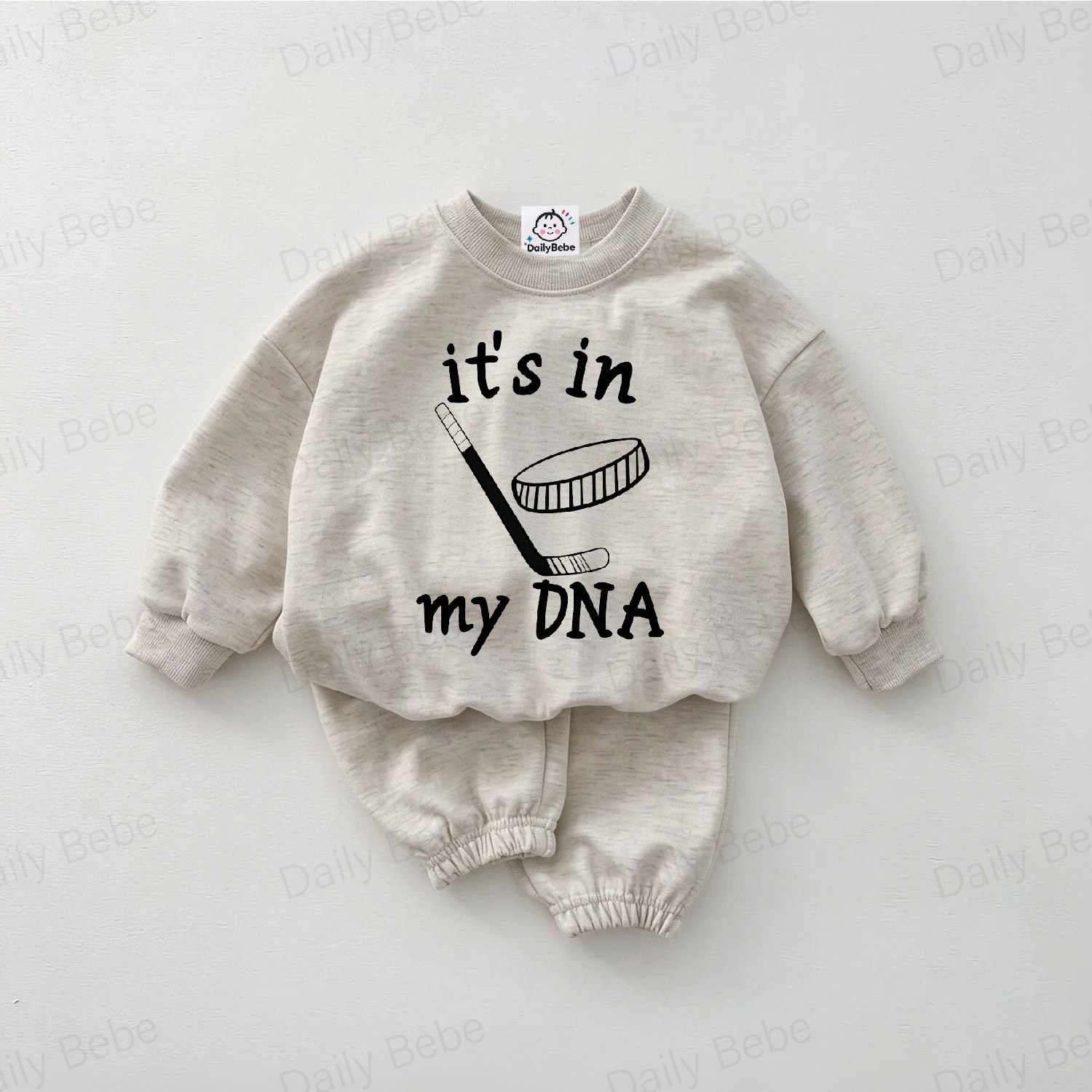 DailyBebe IT'S IN MY DNA Baby Toddler Puck Pattern 2-Piece Set