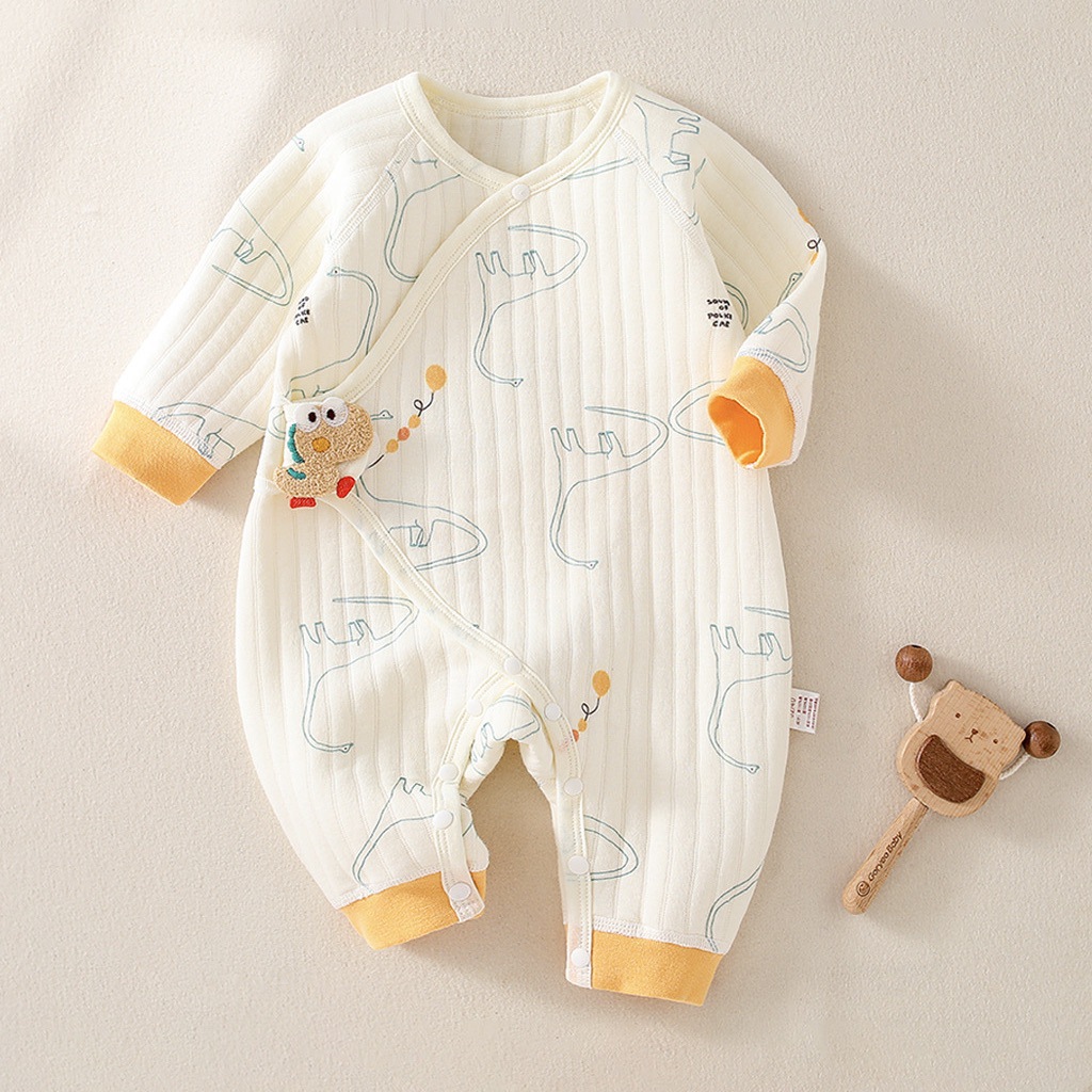 Baby Newborn Dinosaur Kimono Seamless Jumpsuit
