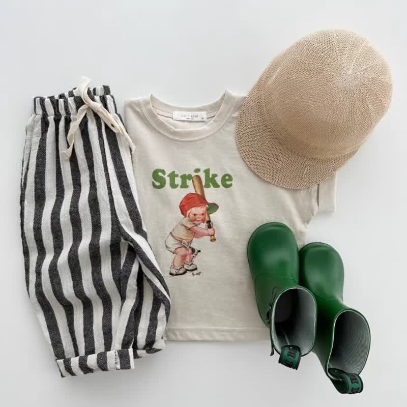 Striped Drawstring Casual Pants