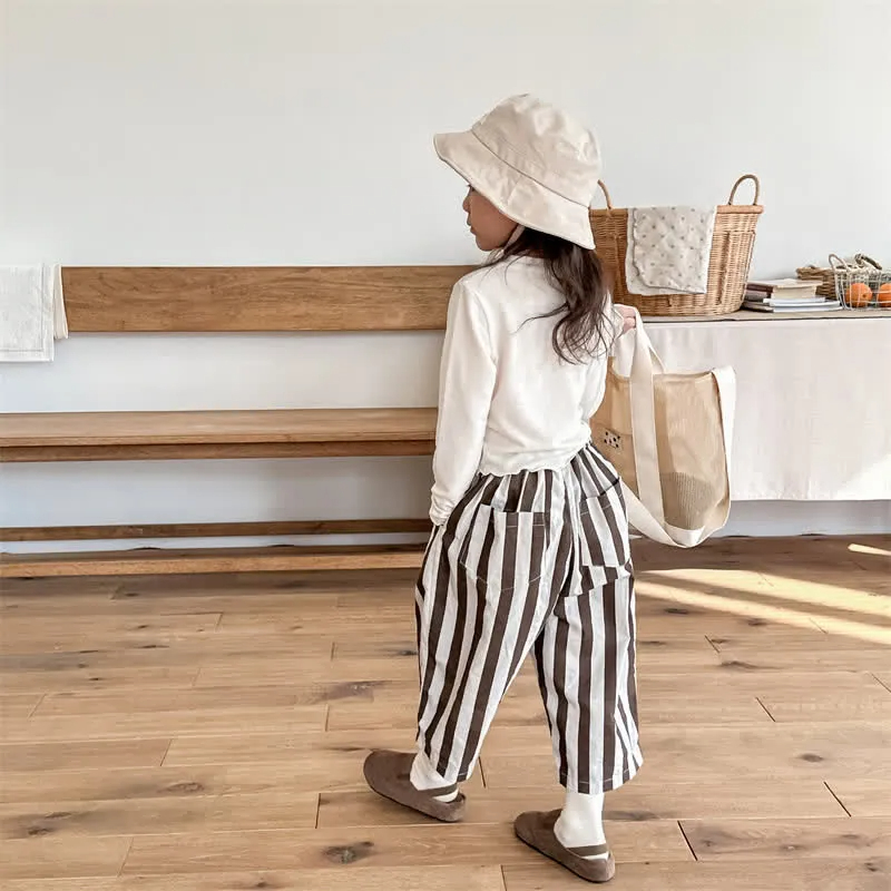 Toddler Vertical Striped Loose Pants