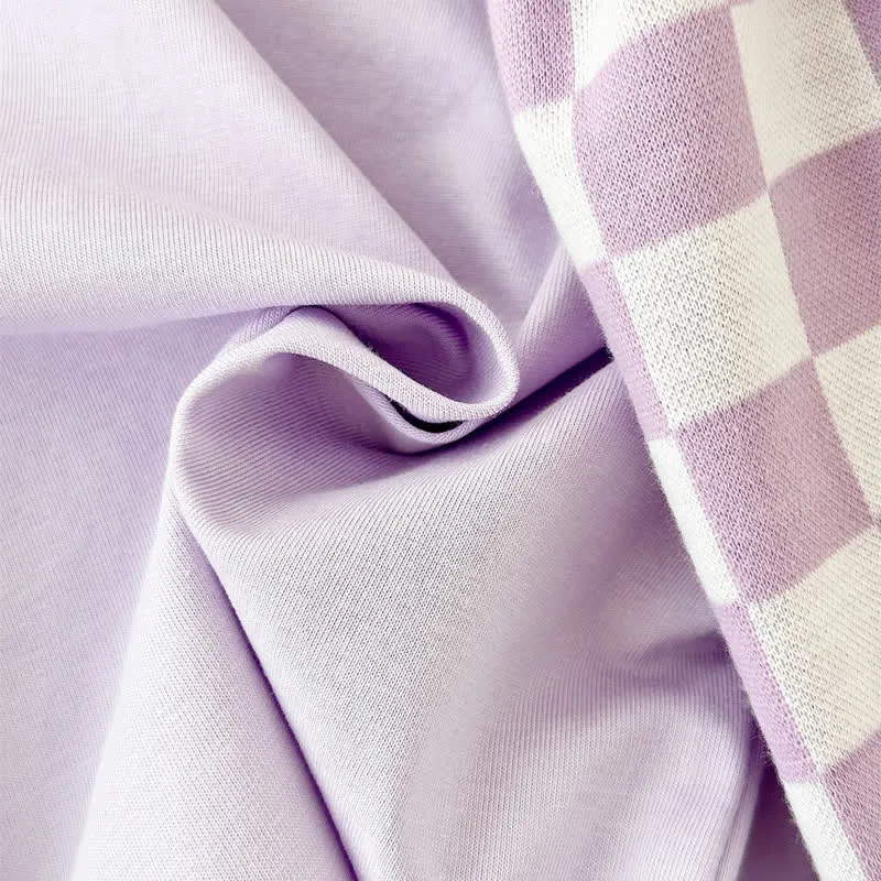 Baby 2-Piece Soft Checkerboard Sweatsuit Set