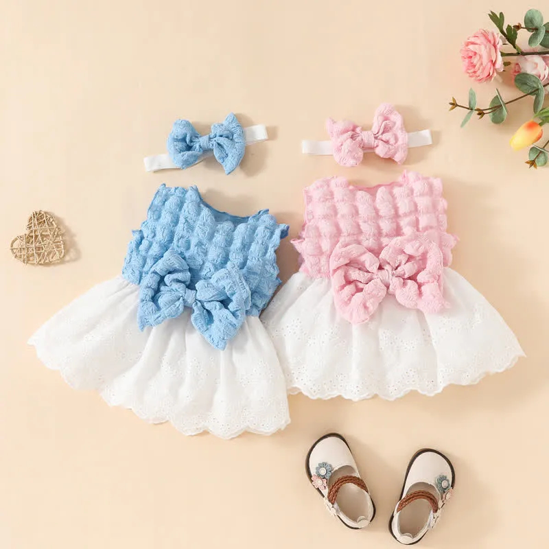 Baby Bow Bubble Dress with Headband