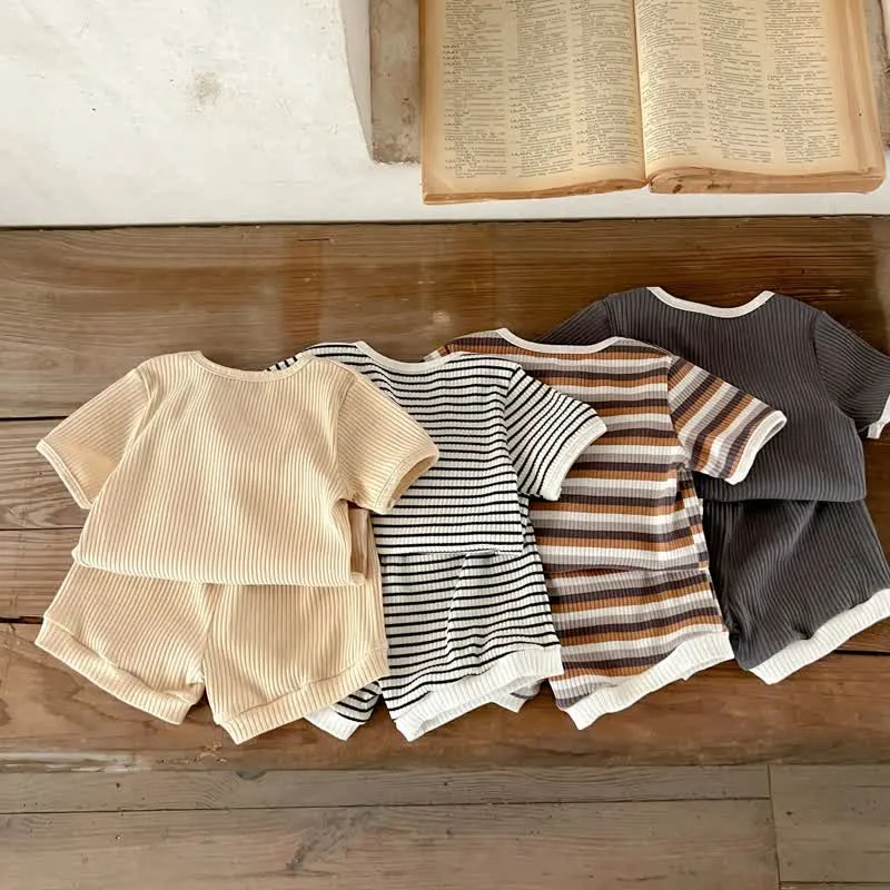 Baby 2-Piece Lovely Striped Basic Set