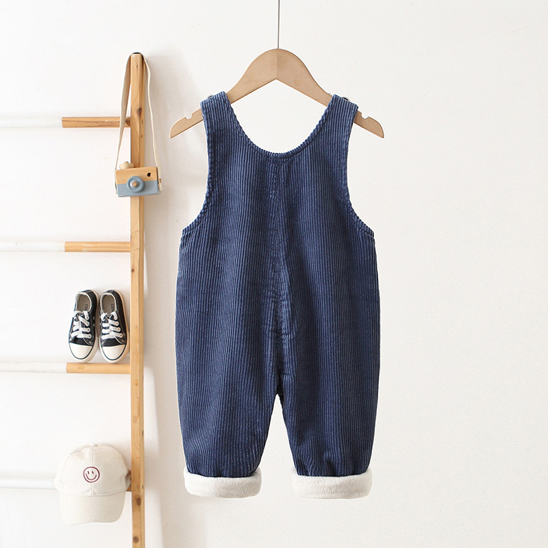 DailyBebe Kids Cartoon Dog Corduroy Overalls