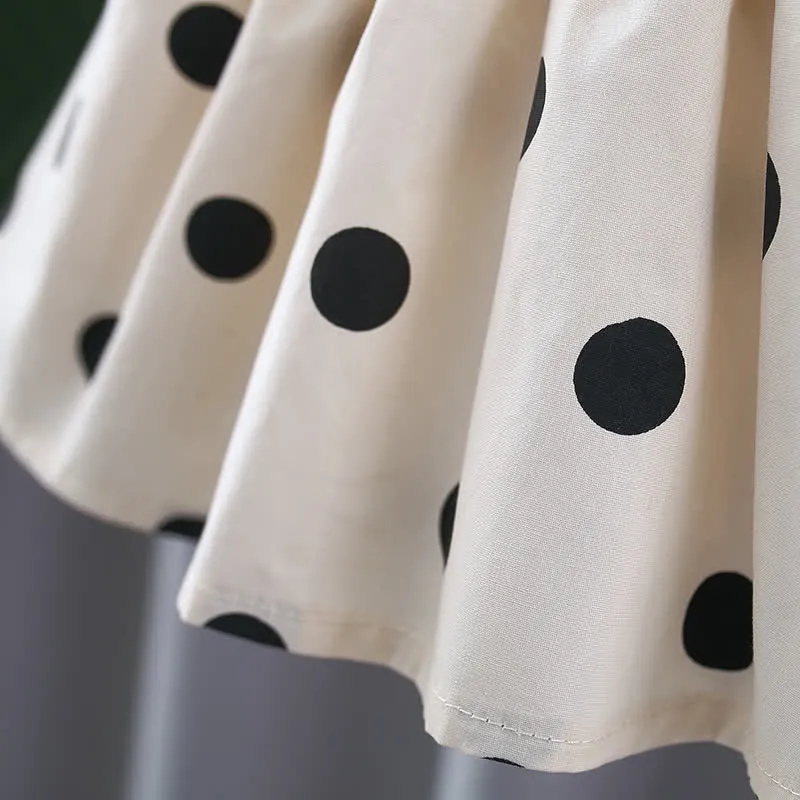 Baby Dot Camisole Bowknot Shorts with Hat