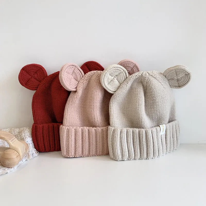 Baby Bear Ears Knitted Beanie