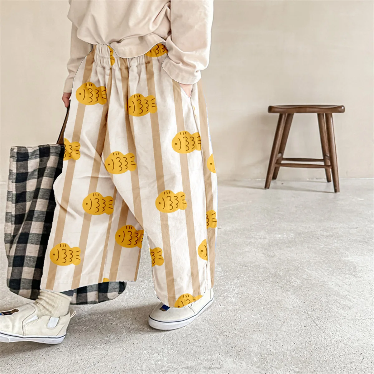 [Copy]Baby & Kids Striped Fish Pants
