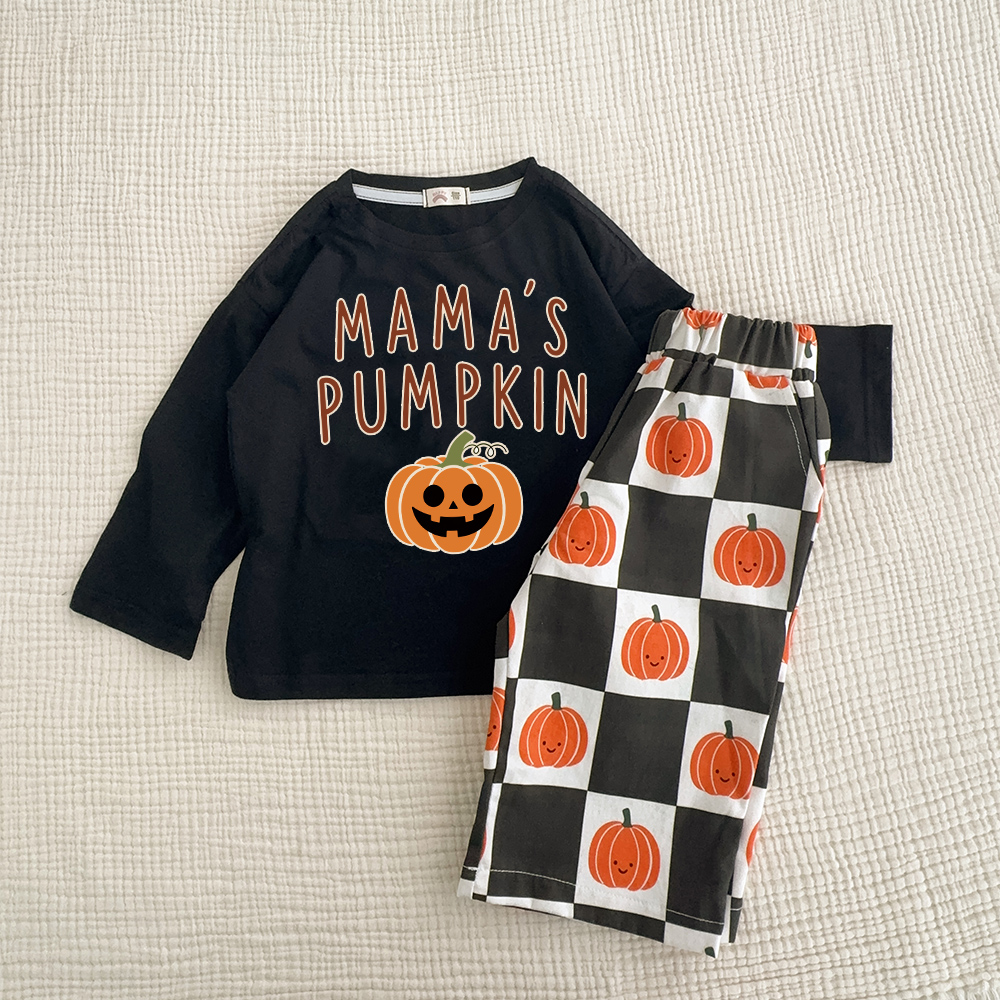 MAMA'S LITTLE PUMPKIN Baby & Kids Checkerboard Pumpkin 2-Piece Sets